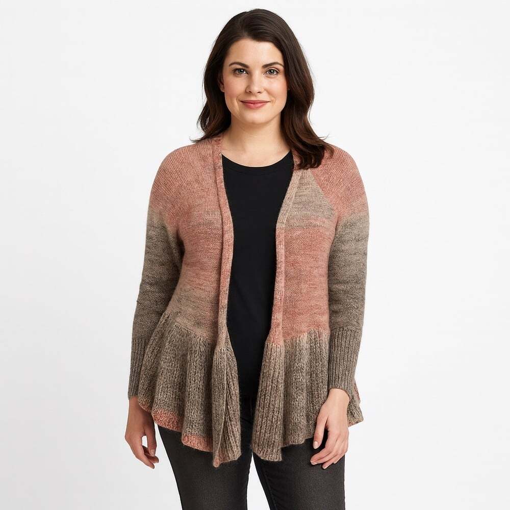 Anthropologie Knitted & Knotted Wool Mohair Open Drape Warm Cardigan Sweater